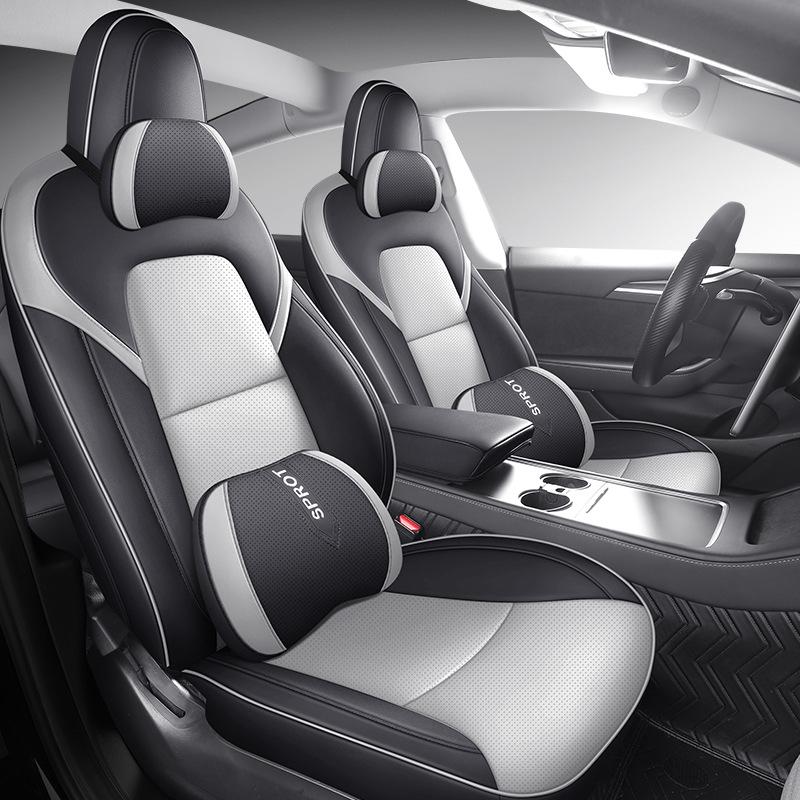 Προσαρμοσμένο Δερμάτινο Κάλυμμα Καθίσματος για Tesla Model 3 2019-2022 - Πλήρης Κάλυψη, Προσαρμοσμένη Εφαρμογή