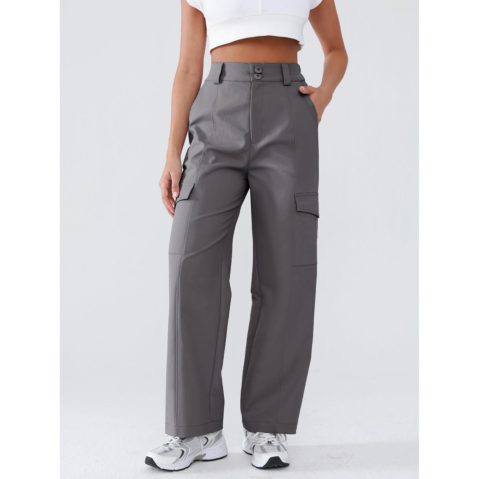 

Женские модные однотонные повседневные брюки XL светло-серый