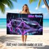 Neon Abstract Theme Beach Towel Personalized Custom Name & Text Soft Quick Dry Beach Towel for Swimming Travel