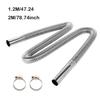 120/200cm Stainless Steel Exhaust Hose for Generators Cars Fuel Tanks Diesel Heating and Mufflers - Durable and Heat-Resistant