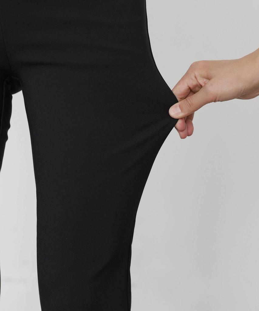 Jikeulib Secret Banding High-Waisted Spandex Black Slacks