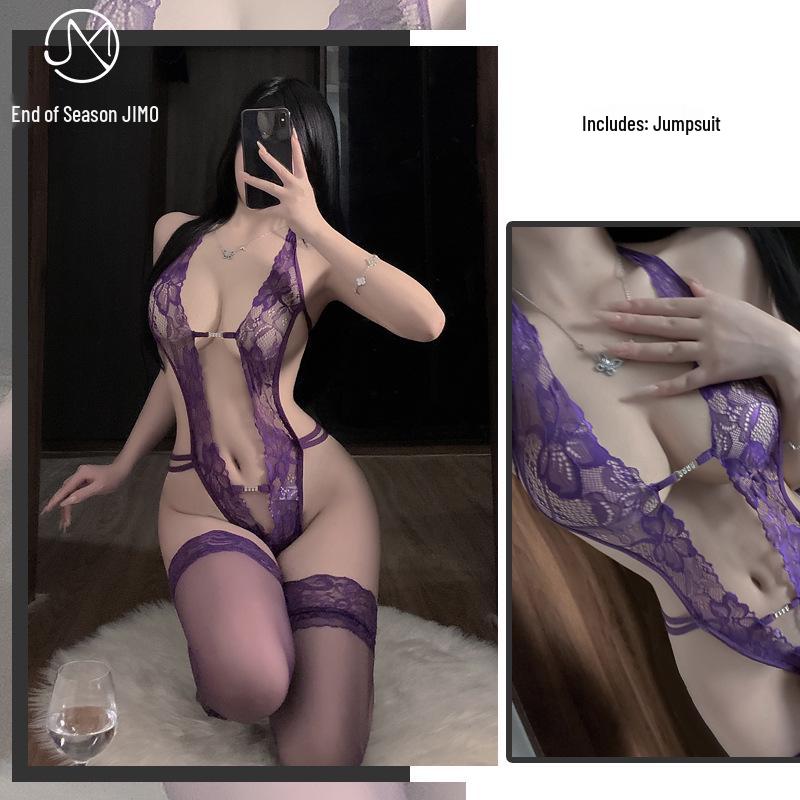 Body dos nu en dentelle transparente - Lingerie pure, sexy et tentante pour femmes B73