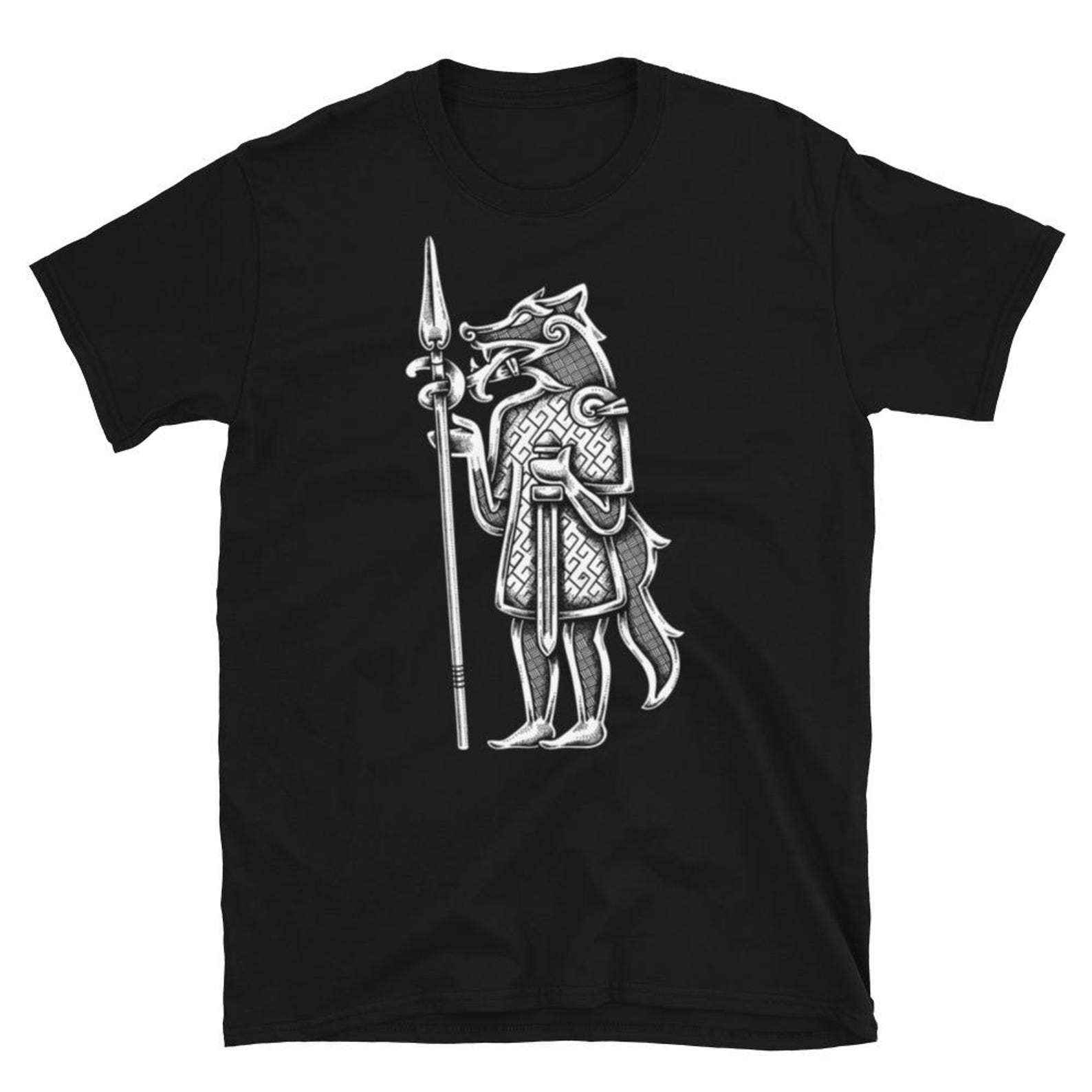 WOLF WARRIOR Design T-Shirt - Anglo-Saxon Old English Fen Drayton Ulfhednar Tee 2XL