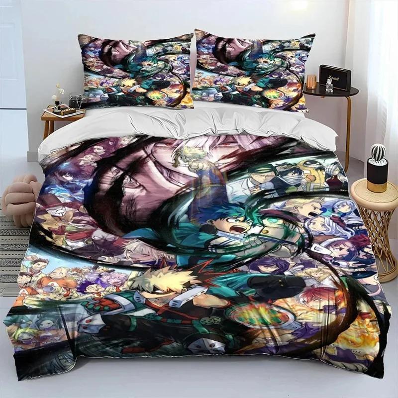 Anime My Hero Academia Izu Deku Bedding Collection Boys Girls Twin Queen Size Duvet Cover Pillowcase Bed Kids Adult
