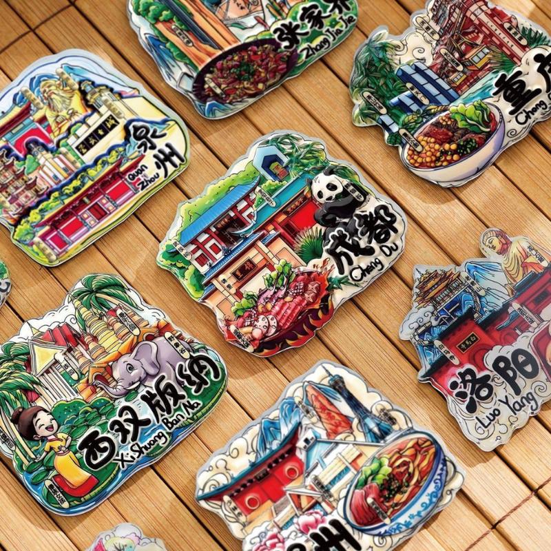 Qingdao City Landmark Souvenir Fridge Magnet Set