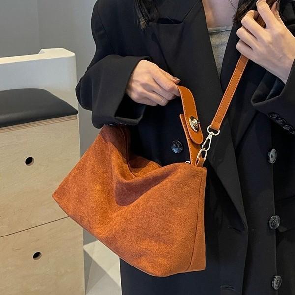 Vintage Frosted Leather Handbag Women's 2025 New Fashion Shoulder Underarm Bag Large Capacity Versatile Commuter Pillow