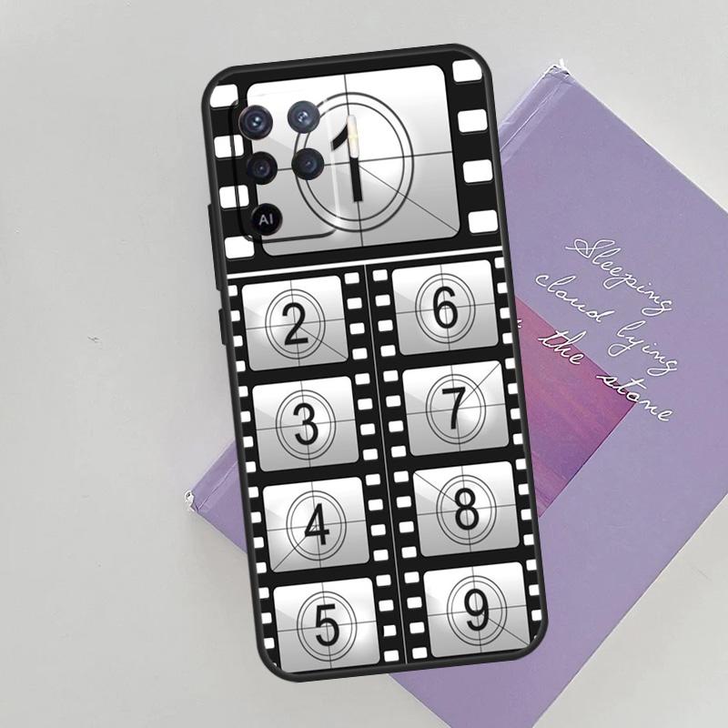 Film Movie Clapper Board Case For Oppo A15 A16 A17 A52 A72 A76 A96 A74 A94 A53 A54S A57S A58 A78 A98 A77 Phone Cover