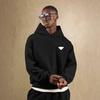 2026 Trendy Men's Loose Hooded Sweatshirt & Sweatpants Set - Spring/Autumn Triangle Print