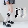 Girls Summer Thin Breathable Mesh Knee High Socks Cotton Princess Bow Kids Stockings For Age 3-12 Years Old