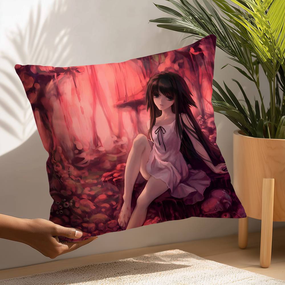 Saya No Uta The Song Of Saya Pillow Case Plush Fabric Soft Pillowcase Double Sided Print Cushion Cover Household Gifts