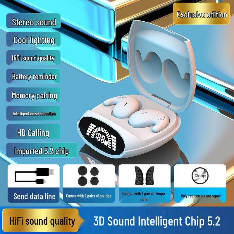 MD528 Ultra-Thin Wireless Bluetooth Earphones: Bestselling In-ear Sleep Device with Dual Host Technology
