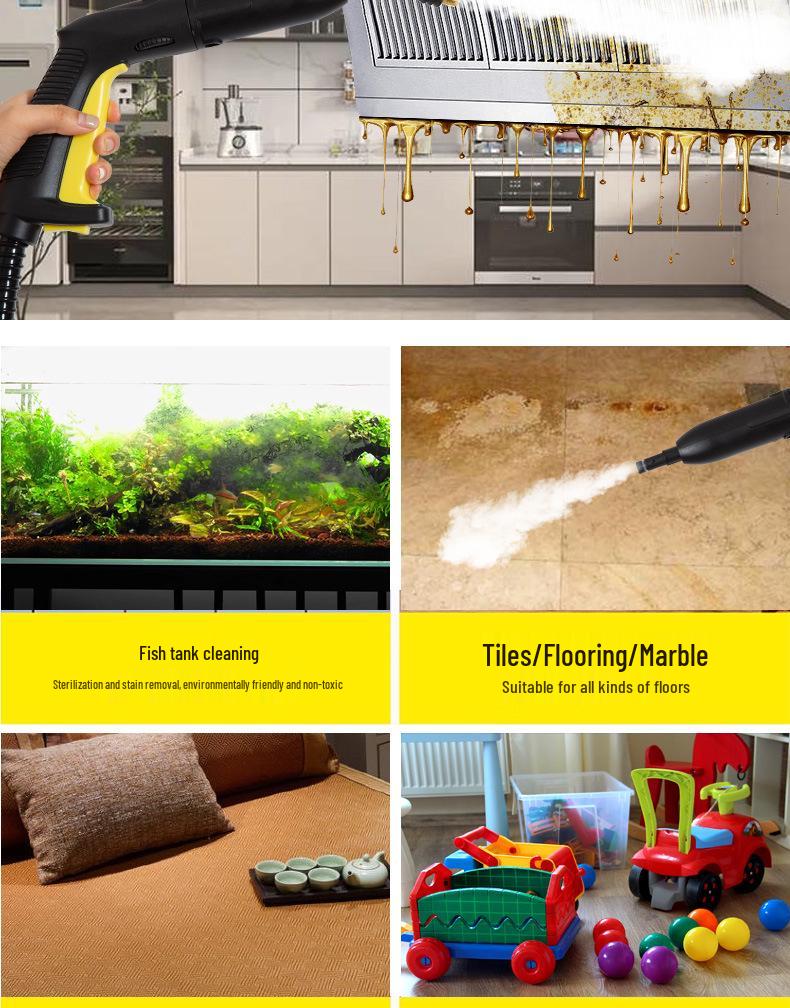 High-Power Steam Cleaner: Sterilizes and Disinfects Kitchens, Sofas, Furniture, and Cars
