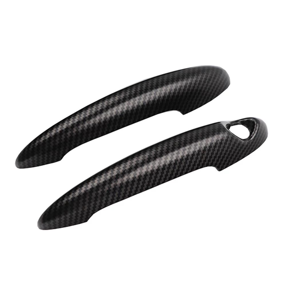 Door Handle Cover For BMW MINI Cooper R50 R52 R53 R55 R56 R58 R59 R61 Carbon Fiber Black Car Exterior Stickers Auto Accessories