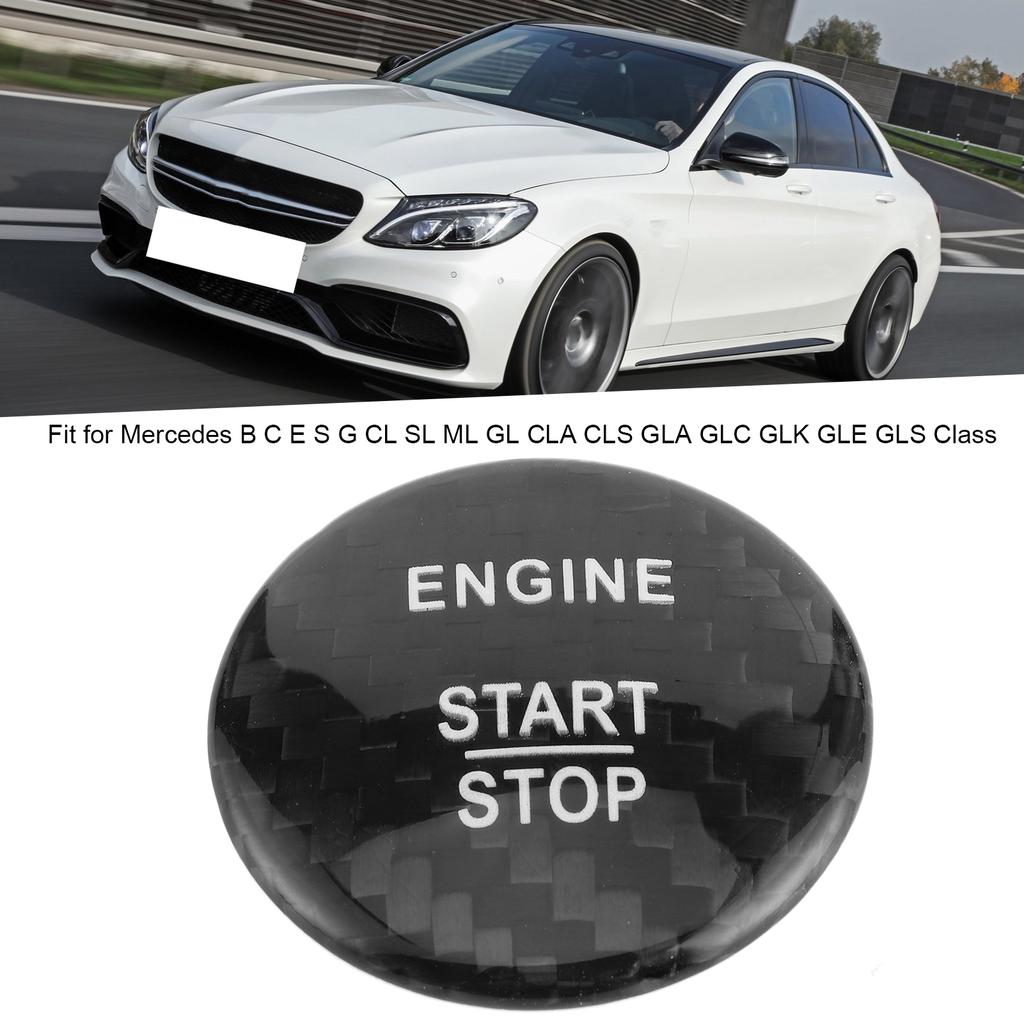 Carbon   Engine Start Stop Button Cover Trim Fit for   B C E S CLA   Class