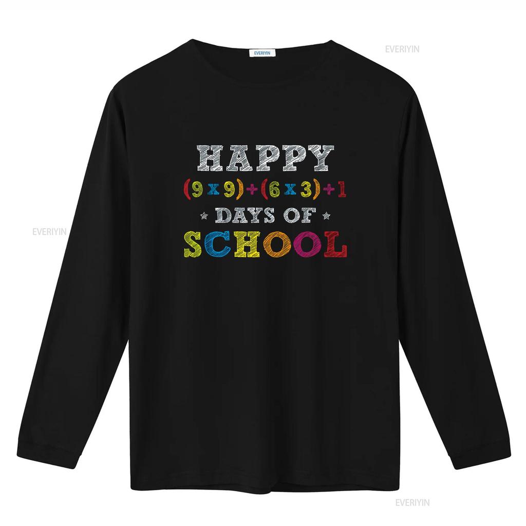 Math Formula 100 Days Of School T Shirt Kid Boys Girls Teacher vintage Washed Breathable Unisex Top For Everyday Wear