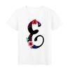 Flower And Letter E Red Printed Womens Tshirts Top Tee Exquisite Simplicity Style T