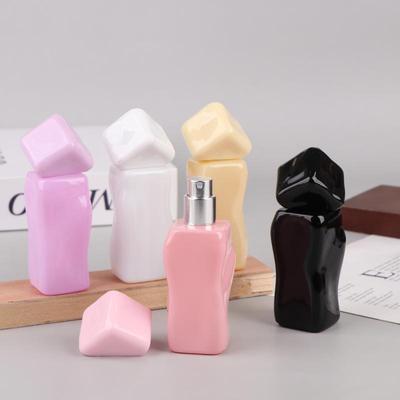 1 Stück 30 ml Nachfüll-Parfümsprühflasche Glas Leer Tragbare Parfümflasche für Frau Macaron Make-up Rehydrationsbehälter