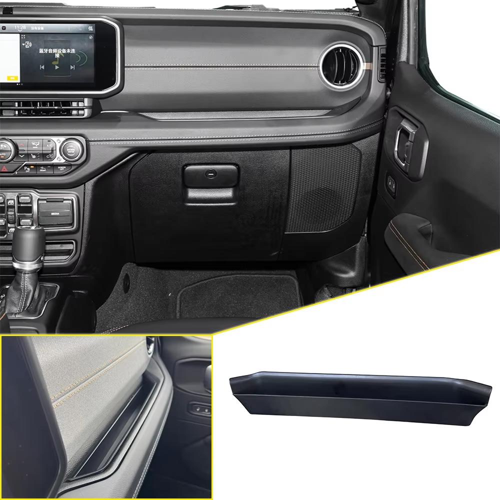 JOT2 Front Passenger Handle Grab Tray Storage Organizer for Jeep Wrangler JL Gladiator JT 4XE Rubicon 2024-2026 Inner Car Accessories