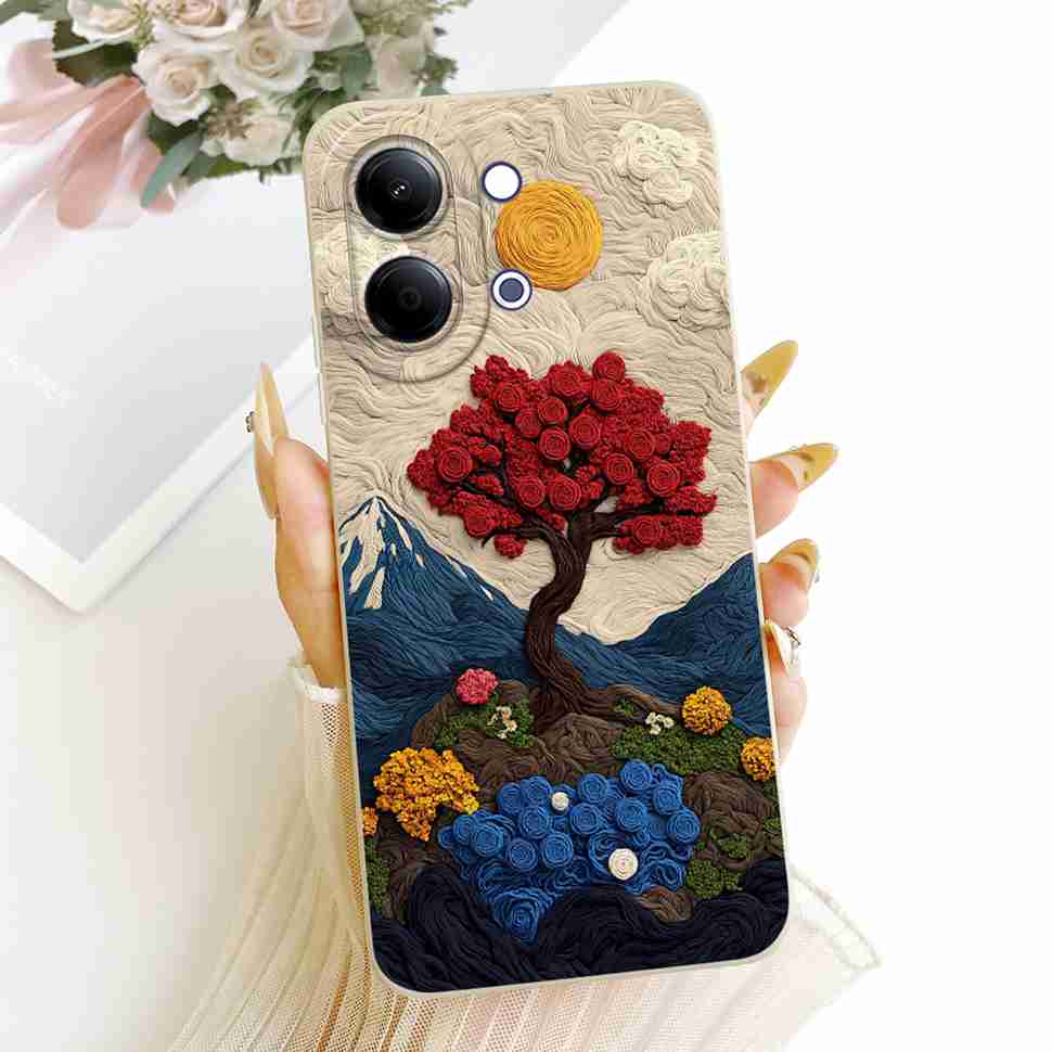 For vivo Y05 4G Case Fashion Colorful Flower Cartoon Silicone Back Cover For Vivo Y11D VIVO Y05 4G Bumper Phone Cases Fundas