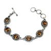 Brățară Handmade din Argint Sterling 925 cu Piatră Prețioasă Topaz Miere Natural, Brățară Topaz Miere Pentru Soție, Brățară Unisex, Cadou de Ziua de Naștere Pentru Bărbați