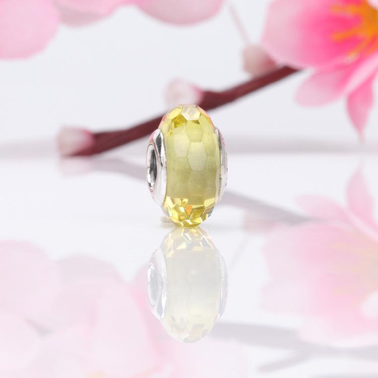 

Pandora Beads: European & American S925 Sterling Silver Faceted Glass Charm Bead