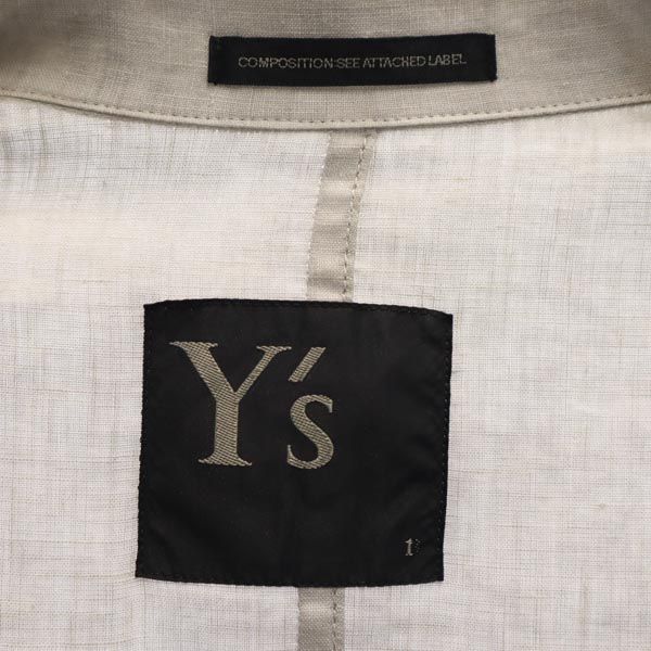 Y's Made in Japan Linen tailored jacket 1 gray Men's Used