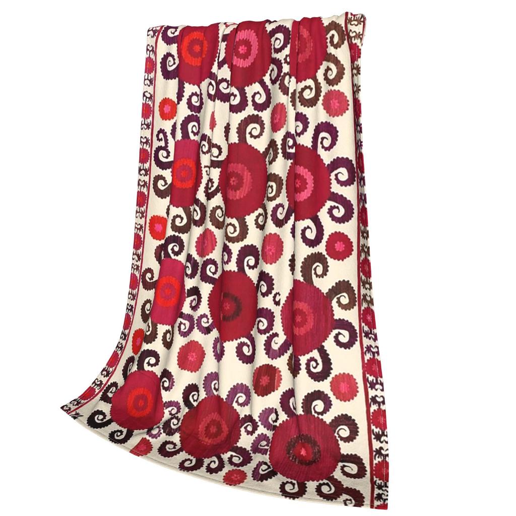Samarkanda Antyczny Południowo-Zachodni Uzbekistan Suzani Koce Miękki Ciepły Flanelowy Koc Narzuta Pokrowiec na Łóżko Salon Piknik Podróż