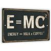 Vintage Metal Tin Sign Energy Milk Cafe Decor Retro Kitchen Wall Art Gift