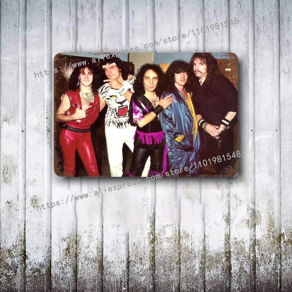 Dio Bands Metal Decor Poster Vintage Tin Sign Metal Sign Decorative Plaque for Pub Bar Man Cave Club Wall Decoration