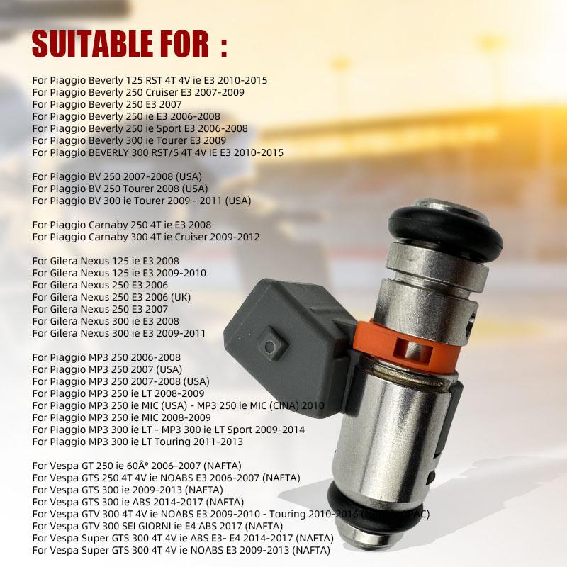 Inyector de combustible para motocicleta Sensor de boquilla de inyección Para Piaggio Beverly MP3 X8 250 Reemplazo del sensor de la boquilla de inyección PI8732885