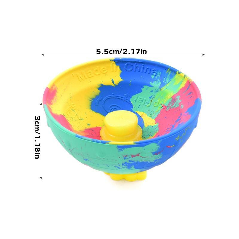 2Pcs Bouncing Bowl Outdoor Sports Children's Stress Relieving Rubber Rotating Jumping Hemisphere Children's Stress Relieving Toy