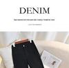 Jia*er's Body-Shaping Flared Denim Pants: Autumn/Winter Plus Velvet Black, Slim Fit, Four-Way Stretch.