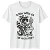 Sorry Gotta Go Raccoon Riding Frog Animals Unisexs TShirt Unisexs Graphic Tee