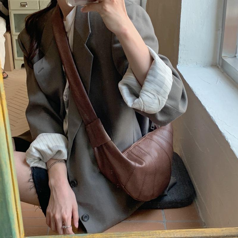 Torebka Dumpling Damska Torba Crossbody Croissant Vintage Wysokiej Jakości Saszetka Nerka Casualowa Torba na Ramię