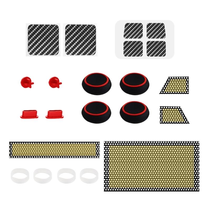 

Host Protections Set Dust Plugs with Button Trackpad Stickers Silicone Rocker Cap Gaming Accessory for Steam Deck красный