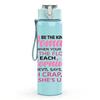 1PC The Truth Of The Gospel Pink Slogan Print 750ml Color Plastic Sports Water Bottle Leakproof Flip Straw Lid Suitable for Sports Office Home Use