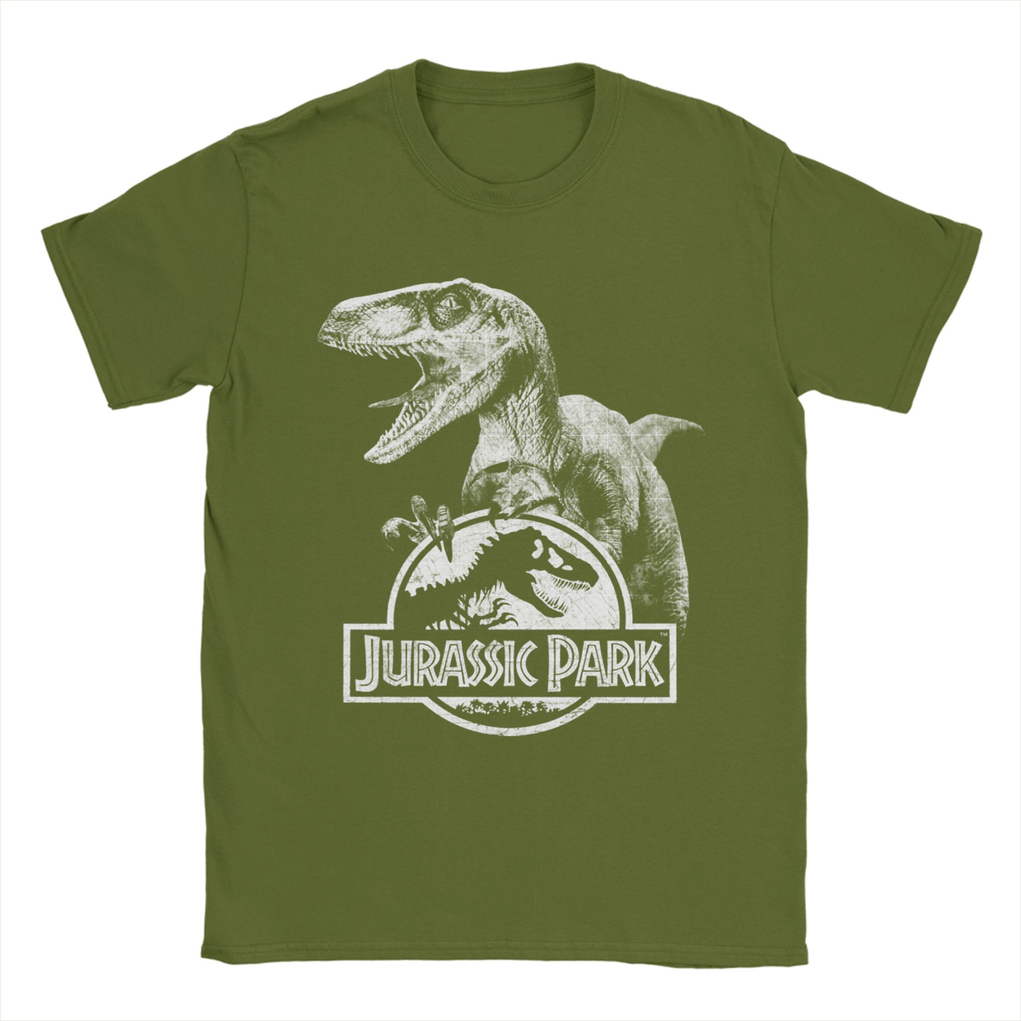 

Men T-Shirts Velociraptor Logo Jurassic Park Casual Pure Cotton Tees Short Sleeve T Shirts Crew Neck Clothes Birthday Present 4XL