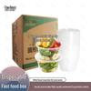 Churong Thickened Disposable 500ml Round PP Meal Box with Lid