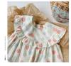 2024 Summer New Children's Clothes Colorful Polka Dot Girl Dress Korean Ruffle Doll Collar Children's Skirt Sweet