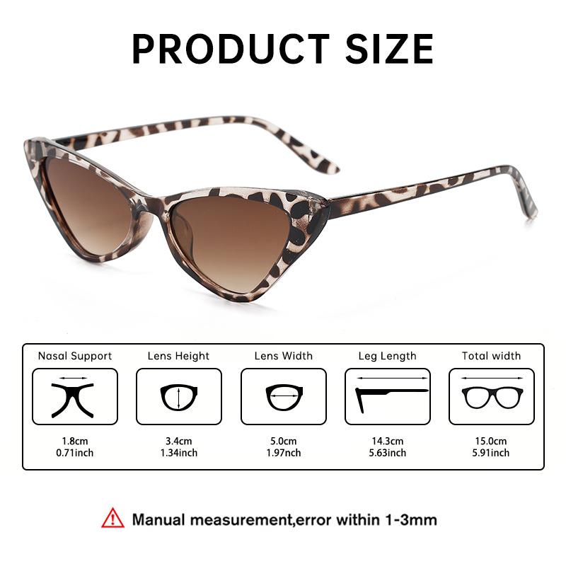 Cute Sexy Vintage Cat Eye Sunglasses Woman Small Black White Triangle Retro Ladies Sun Glasses Leopard Female Oculos De Sol