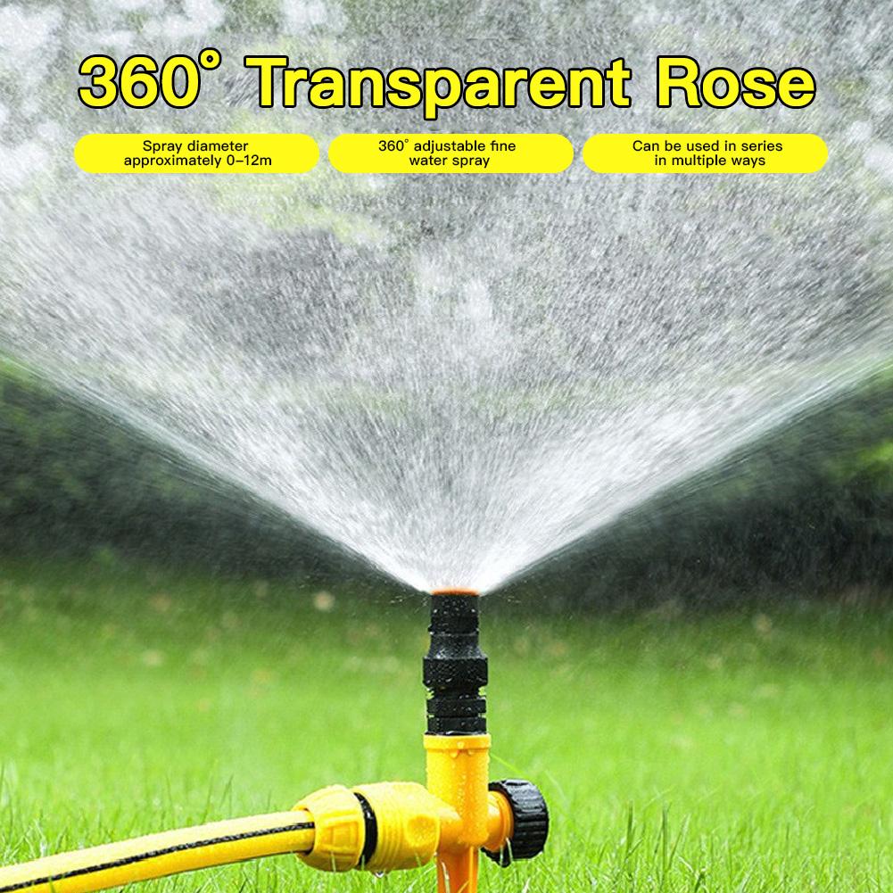 360° Rotation Garden Sprinkler Automatic Irrigation Watering System Adjustable Agriculture Lawn Farm Greenhouse Plant Water Sprayer