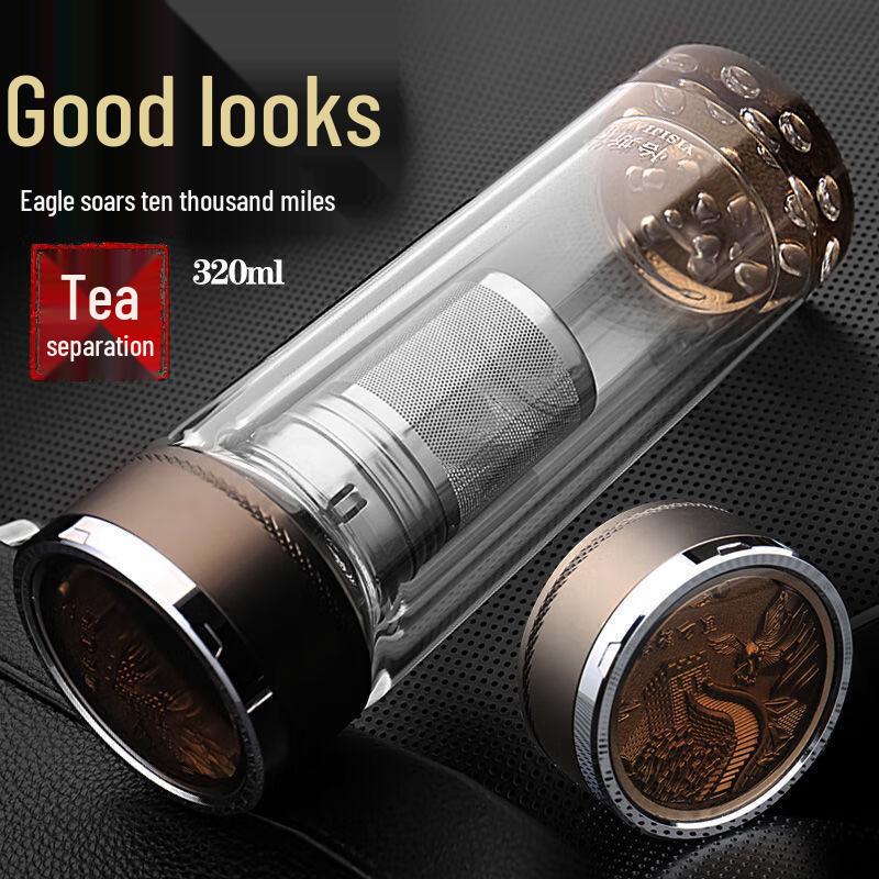 Double Wall Glass Tea Infuser Bottle