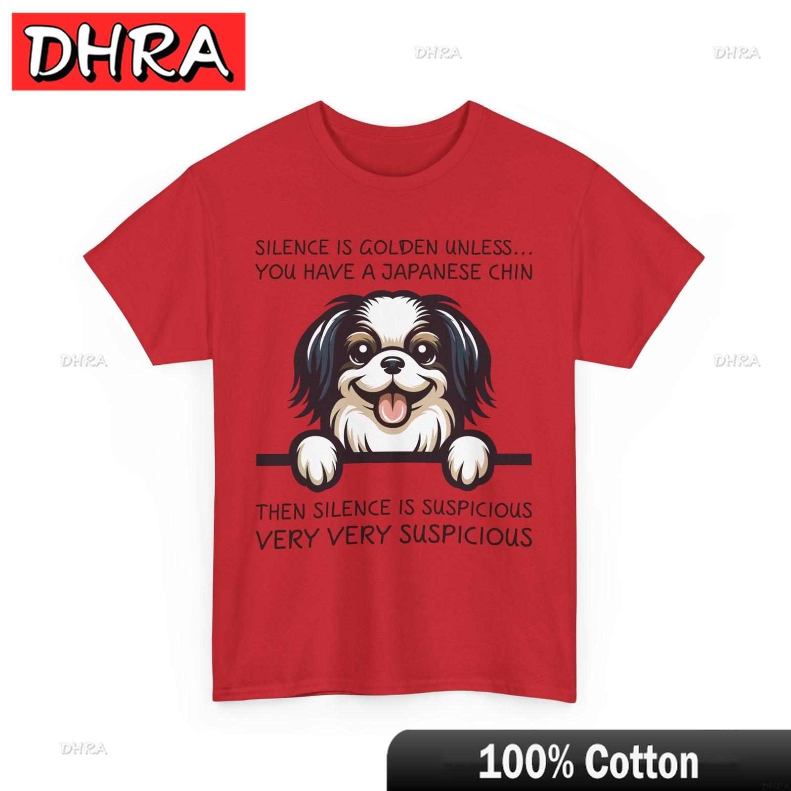 SILENCE IS GOLDEN UNLESS YOU HAVE A Japanese Chin TShirt Simple Tshirts Aesthetic Stylish Female Comfy Clothing Casual Wear S