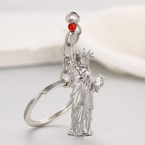 Keychain Pendant Statue of Liberty Design Lightweight Zinc Alloy Keychain with Lobster Clasp New York Landmark Accessory