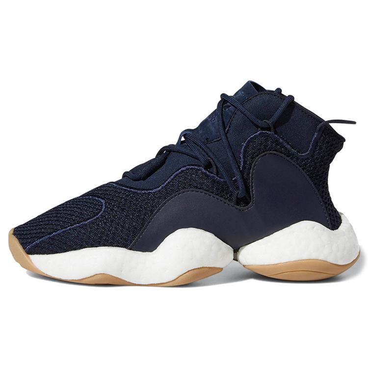

Adidas Originals Crazy BYW J Cushioning Mid top Basketball Shoes Navy Blue White Teenagers F34358 36