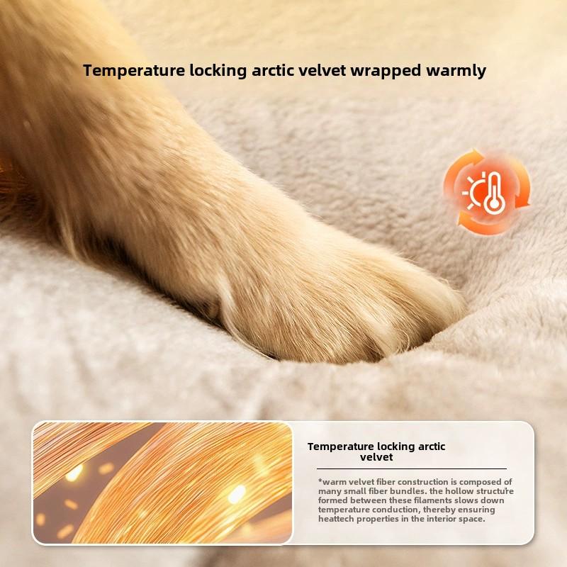 Warme Winter Hundehütte Abnehmbares Waschbares Hundebett Tiefschlafzelt für Mittelgroße und Große Hunde Hausmatte Haustierbedarf