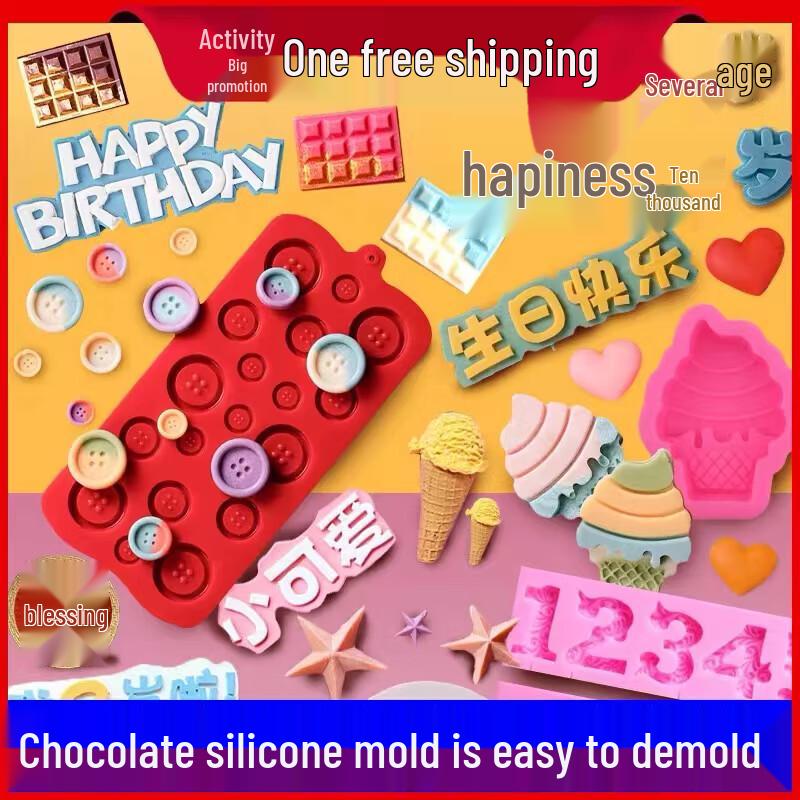 Silicone Number & Character Baking Mold