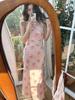 Thirteenth Line French Floral Camellia Spaghetti Strap Dress Set