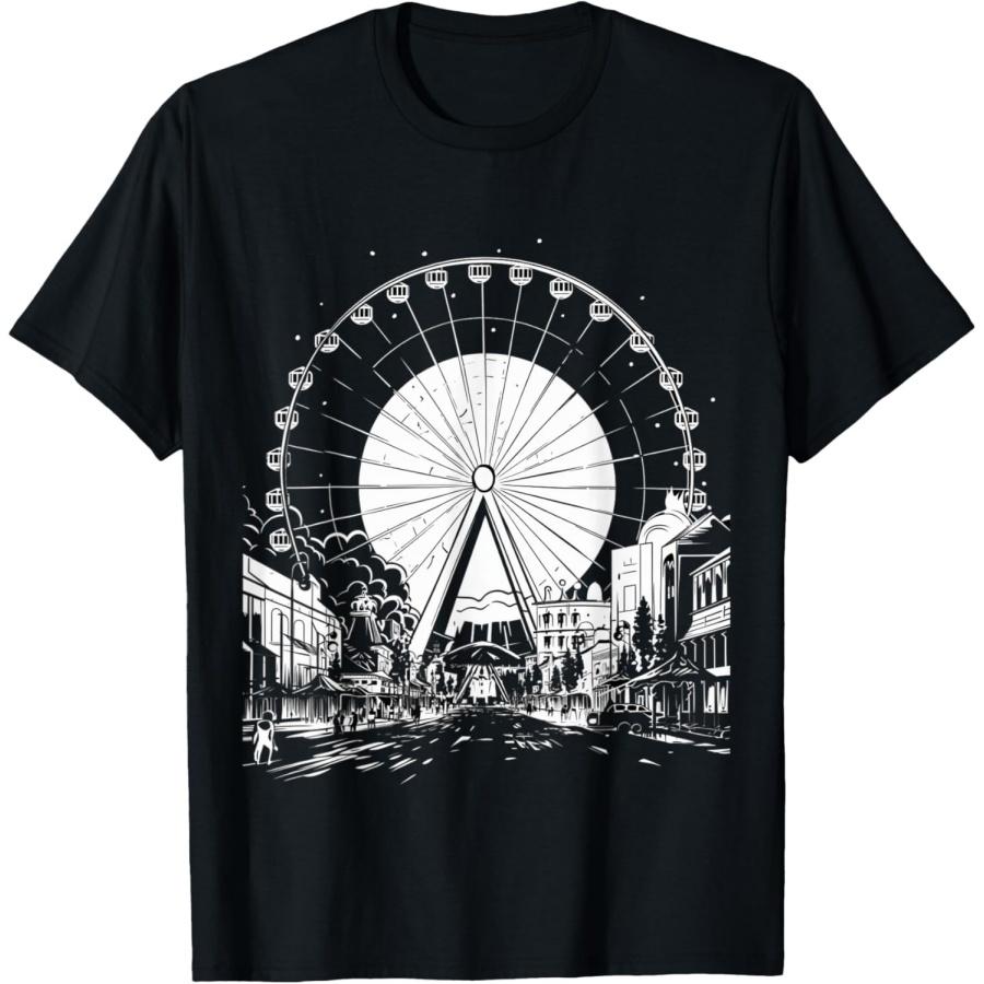 

Ferris Wheel Carnival Festival County Fair Amusement Park T-Shirt(5) XXXXXL чорний