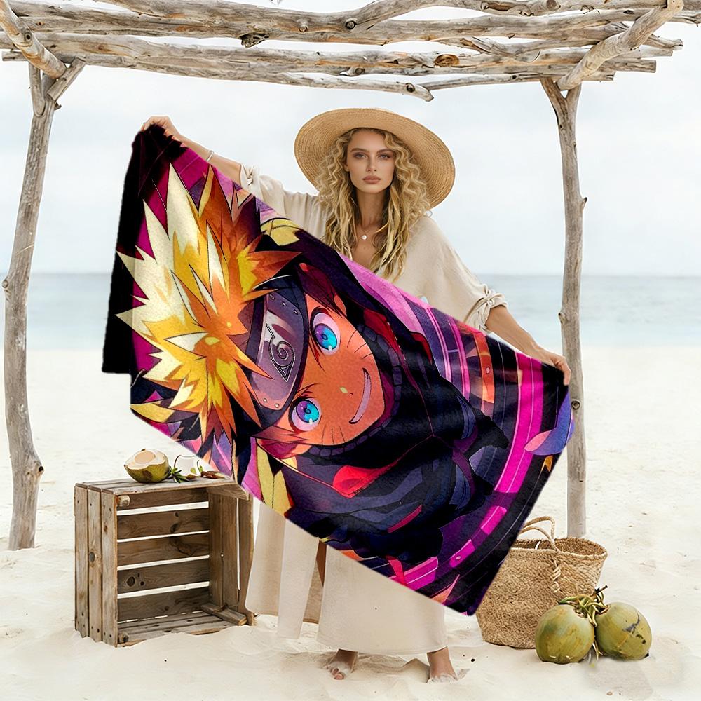 Naruto Beach Towel Super Soft & Absorbent Comfortable Lightweight